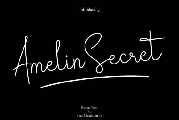 Amelin Secret Typeface for Elegant Handmade Branding