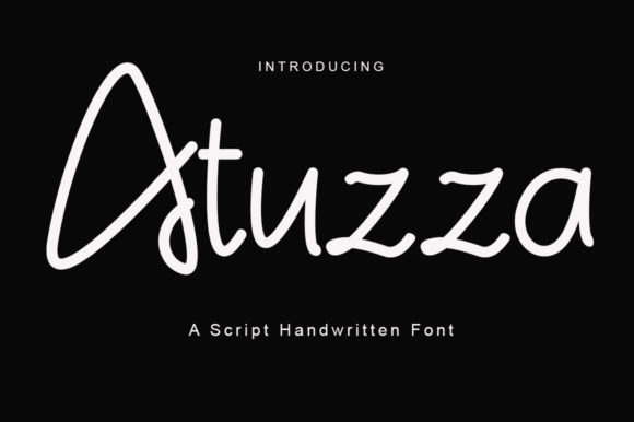 Atuzza Bold Script Typeface for Brand Identity and Packaging Design
