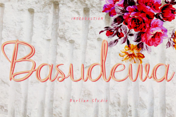 Basudewa Script Font for Handmade Labels and Invitations