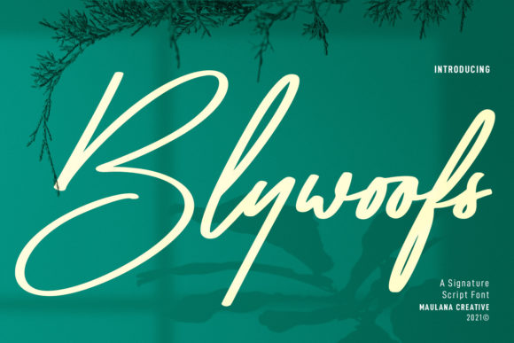 Blywoofs: The Signature Script Font for Editorial Branding