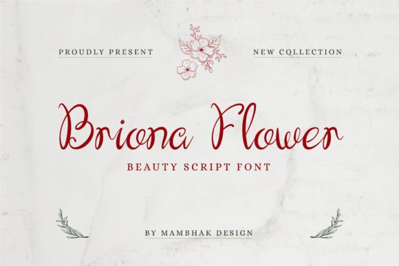 Briona Flower Typeface Review for Elegant Branding