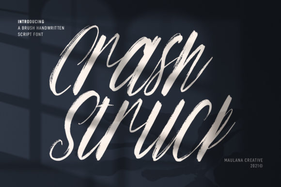 Crash Struck: A Casual Brush Script Font for Dynamic Campaigns