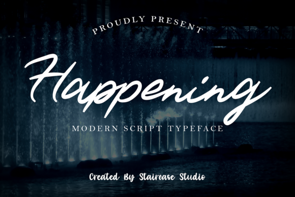 Happening: A Modern Script Font for Editorial Design