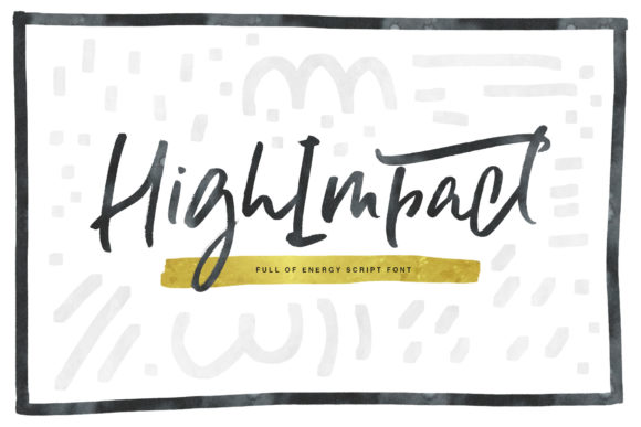 High Impact Script Handwritten Fonts for Craft Projects