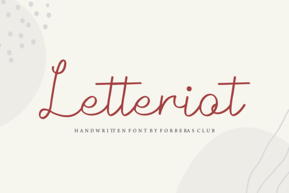Letteriot Script Font for Elegant Branding