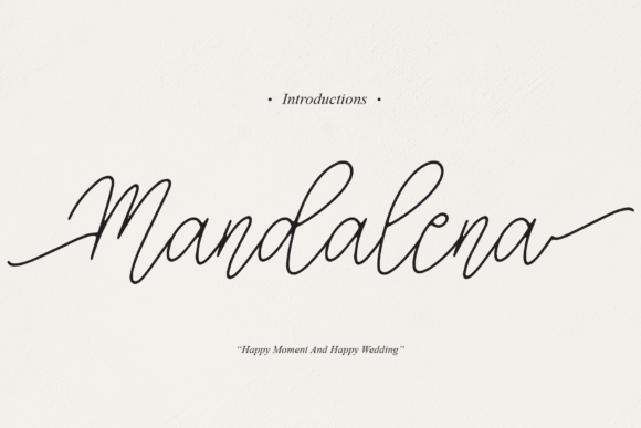 Mandalena: A Graceful Script Typeface for Editorial Design