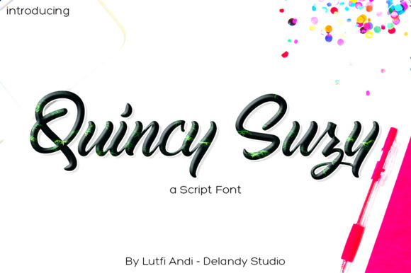 Quincy Suzy: A Stylish Script Handwritten Font for Elegant Branding