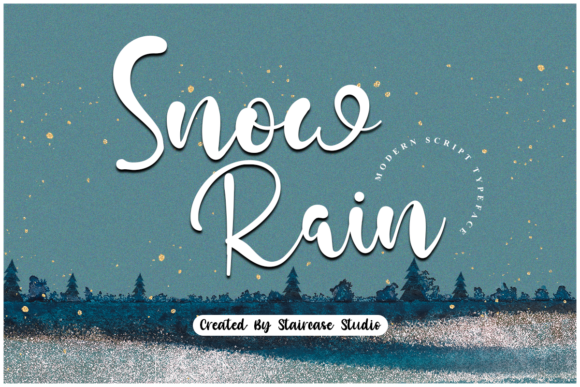 Snow Rain Typeface for Elegant Branding and Wedding Designs