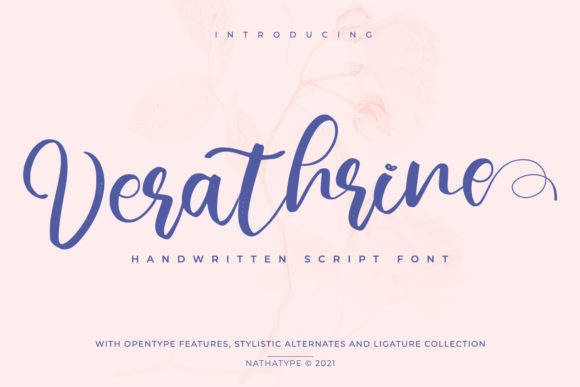 Verathrine Script Handwritten Font Review for Elegant Branding